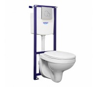 Комплект Santeri Альфа комфорт (унитаз+инсталляция+панель хром/глян+крепление+сиденье полипр SC)