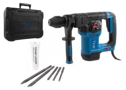 Перфоратор BULL BH 3201, 4 режима, 7 Дж, 2 зубила, 3 сверла, SDS-plus, 1500 Вт, кейс
