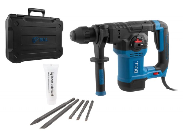 Перфоратор BULL BH 3201, 4 режима, 7 Дж, 2 зубила, 3 сверла, SDS-plus, 1500 Вт, кейс