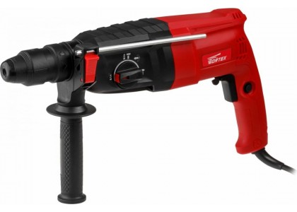 Перфоратор Wortex RH 2829 4 режима, 3,2 Дж, 28 мм, 2 зубила, 3 сверла, SDS-plus, 900 Вт, кейс