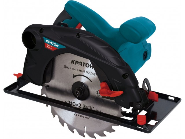 Пила циркулярная Кратон CS-1800/210 1800 Вт, диск 210 мм, пропил до 73 мм, в коробке