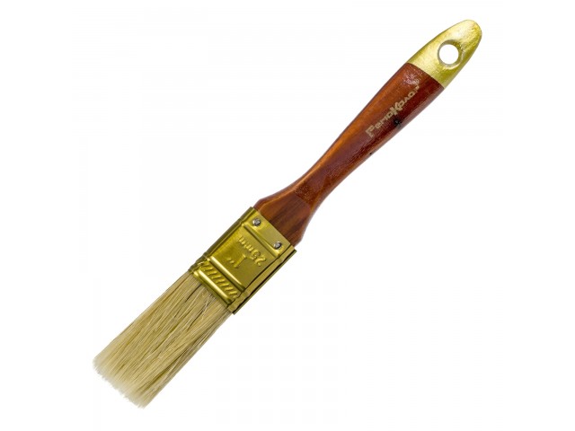 Кисть плоская  25 мм, натуральная щетина, деревянная ручка, ПРОФИ, RemoColor
