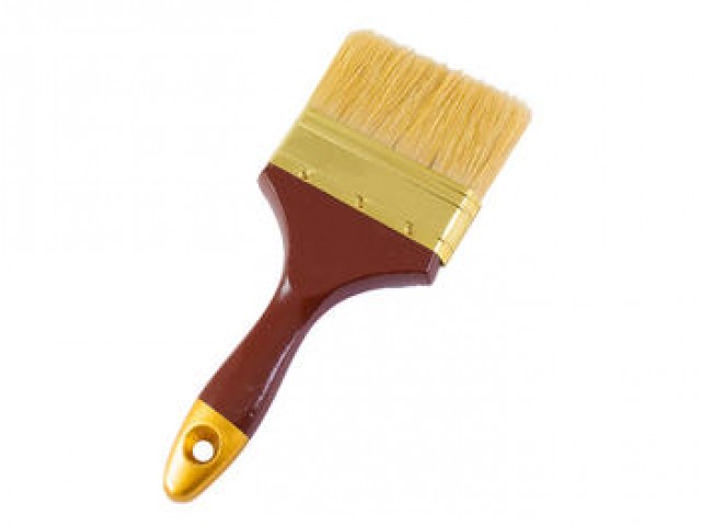 Кисть плоская  75 мм (3) натуральная щетина, деревянная ручка, ПРОФИ, RemoColor