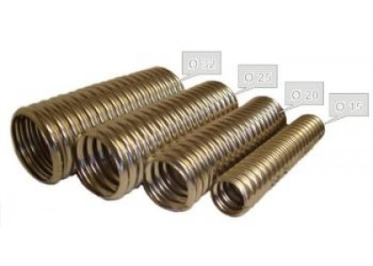 Труба нержавеющая гофрированная D20мм М отожженная (бухта 30м)