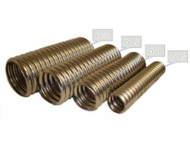Труба нержавеющая гофрированная D20мм М отожженная (бухта 30м)