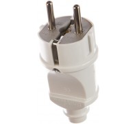 Вилка электрическая прямая с заземлением белая 16А 250В А101 UNIVersal