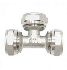 Тройник мет/пл обжим 26