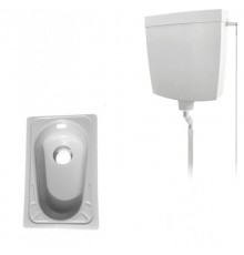 Чаша Генуя напольная стальная в/к эмаль смещ/слив Сантэкс комплект сифон+водорасекатель Гомель