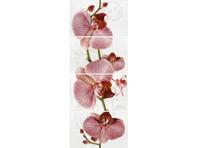 Панно из 4-х плит Фиори орхидея 40*100 (4шт/кор)