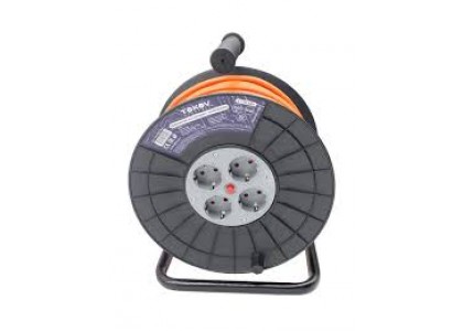 Удлинитель силовой 4 розетки 50м на катушке с/з с 3х1,5мм2 16A P20 TOKOV ELECTRIC TKE-SK50-15-Z