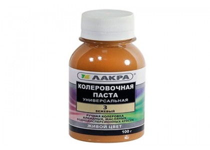 Колер Лакра №3 бежевый 100 г (1уп-6шт/в поддоне-2880шт)