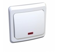 Выключатель 1-клавишный с/п белый без рамки сх1 ЭТЮД (BC10-005B)