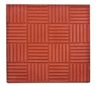 Тротуарная плитка Паркет красный 300х300х30 мм
