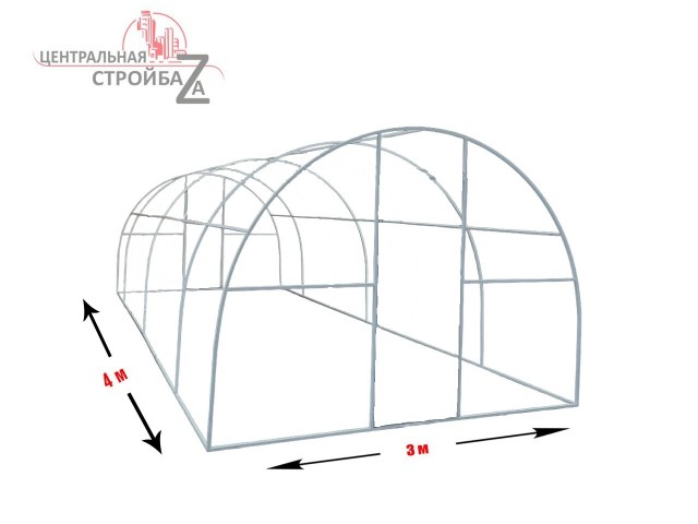Теплица УДачная 4х3х2,1м оцинкованная