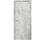 Полотно дверное ПВХ 600 цемент светлый (черная кромка)