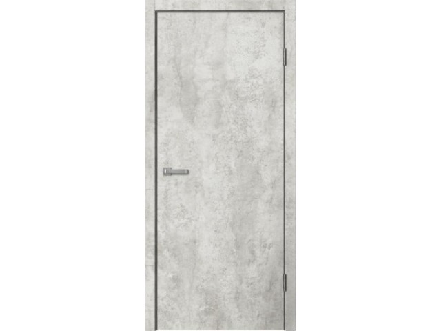 Полотно дверное ПВХ 600 цемент светлый (черная кромка)