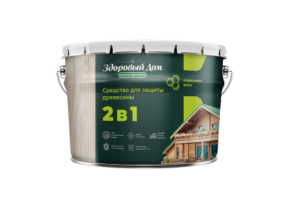 Антисептик Лакра Здоровый дом деревозащитное средство 2 в 1 Орегон 9 л Л-С