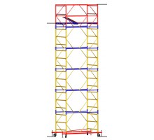 Вышка-тура ВСП 250/1.2: 7,6м - 6,3м (1 базовый блок (в сборе) + 5 секции (в сборе) + стабилизаторы)