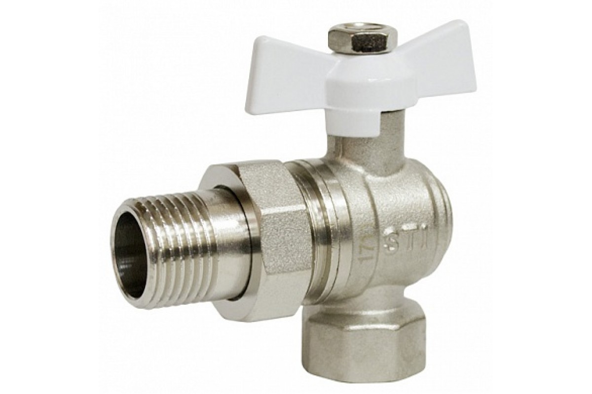 Кран шаровый STI ДУ-15 с американкой бабочка угловой - купить по низкой ...