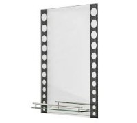 Зеркало 700х500мм с полкой А607