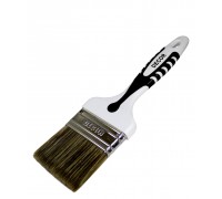 Кисть плоская  35 мм, смешанная щетина, двухкомпонентная ручка, Black White для лака