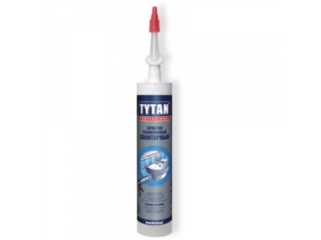 Герметик TYTAN Professional силиконовый санитарный белый 310 мл