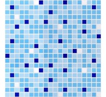 Панель ПВХ Мозаика синий микс 70с 955х480*0,3мм (30шт=14,27м2)