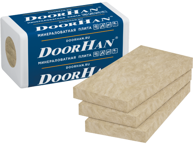Утеплитель DoorHan Лайт 35 1200х600х100мм (уп4шт/0,288м3) плотность 35 кг/м3