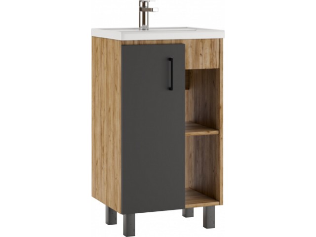 Тумба  50 Фостер 50 Craft без ящика Домино DCr2209T с умывальником 50 Фостер (комплект)