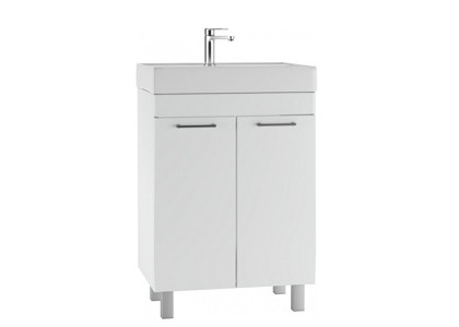 Тумба 60 Контраст без ящика Айсберг DA2709T с умывальником 60 СОМО Cersanit (комплект)