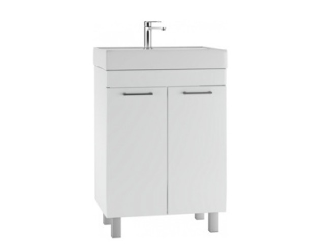 Тумба 60 Контраст без ящика Айсберг DA2709T с умывальником 60 СОМО Cersanit (комплект)