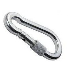 Карабин пожарный с фиксатором DIN5299D 10мм цинк