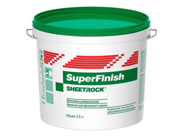 Шпатлевка готовая универсальная  SHEETROCK SuperFinish 3 л ( 5 кг.)-40 С