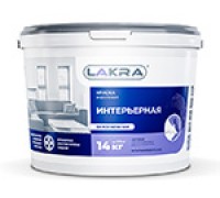 Краска ВД интерьерная Лакра белоснежная 3 кг Л-С