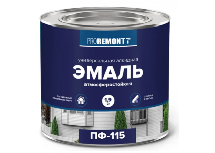 Эмаль ПФ-115 Лакра PROREMONTT белый глянцевый 1,9 кг Л-С 