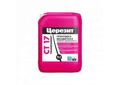 Грунтовка Церезит СT-17 10 л глубокого проникновения ТРАНСПАРЕНТНАЯ