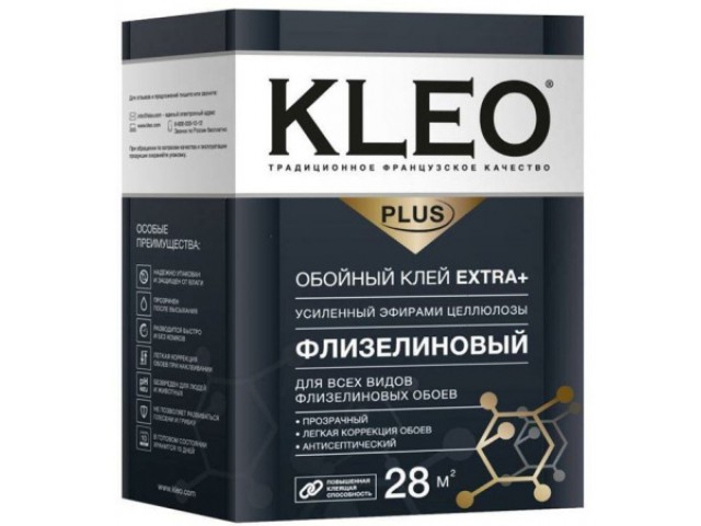 Клей обойный KLEO EXTRA PLUS 28 м2 (170 г.) флизелин
