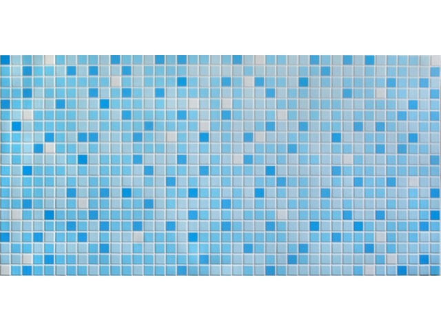 Панель ПВХ Мозаика голубой микс 72г 955х482*0,4мм (30шт=14,27м2)