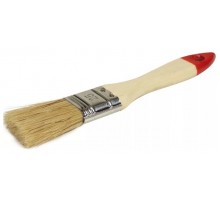 Кисть плоская  25 мм, натуральная щетина, деревянная ручка, TOOLBERG (Лакра)