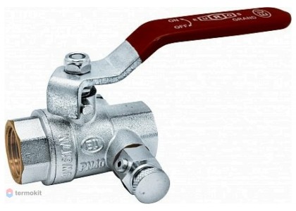 Кран шаровый Grand ДУ15 с дренажем вн/вн рычаг усиленный EU.YT1016032 12_к