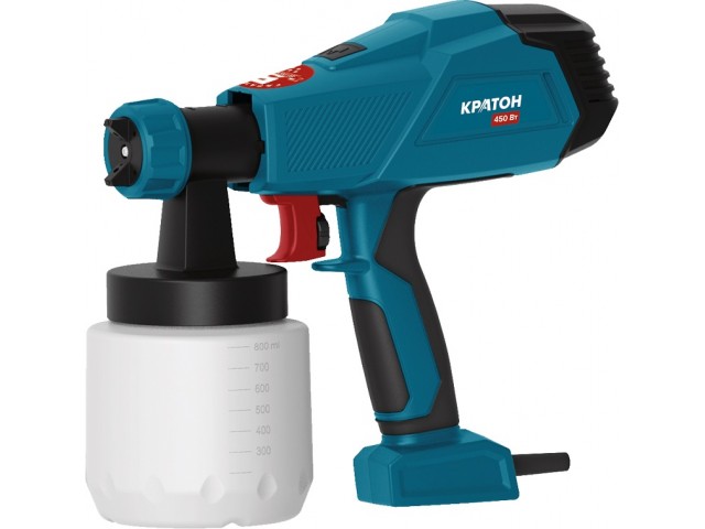 Краскопульт Кратон ESG-450, 450Вт, 800 мл/мин, бак 0,8 л, сопло 2,6 мм, 1,2 кг