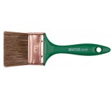Кисть плоская  50 мм, темный конский волос/синт. щетина, пласт. зеленая ручка, ПРОФИ, Master Color