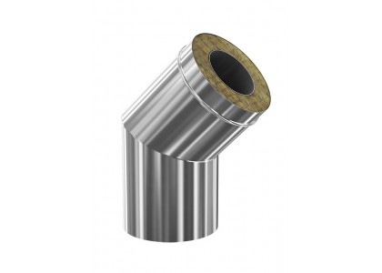 Колено-сэндвич дымохода 45г d115/200 Профи