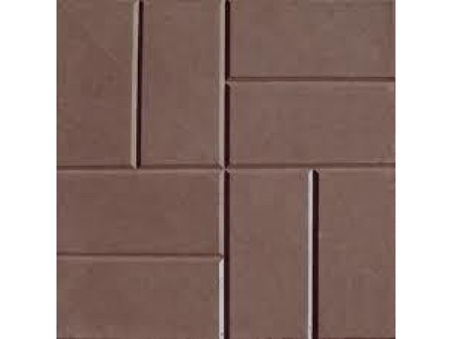 Тротуарная плитка Восемь кирпичей коричневая 400х400х50 мм 