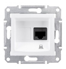Розетка компьютерная в рамку Sedna RJ45 категория 5е белая