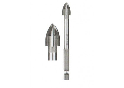 Сверло  4 мм, по кафелю и стеклу, четырехкромочное, шестигранный хвостовик, Stayer