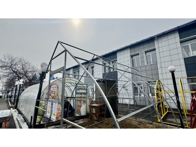 Теплица Народная 4х3х2,4м Рекорд, оцинкованная, 2 двери