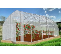 Теплица Народная 4х3х2,4м Рекорд, оцинкованная, 2 двери