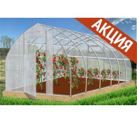 Теплица Народная 6х3х2,4м Рекорд, оцинкованная, 2 двери