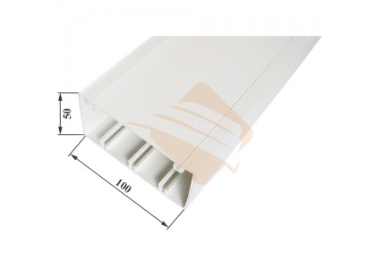 Кабель-канал 100х50x2000 мм с возможностью установки 3-х перегородок крышка 75 мм SPL